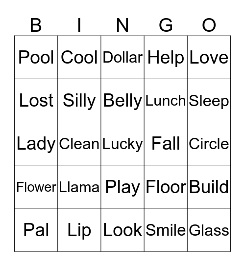 Articulation Bingo! /s/ & /l/ Bingo Card