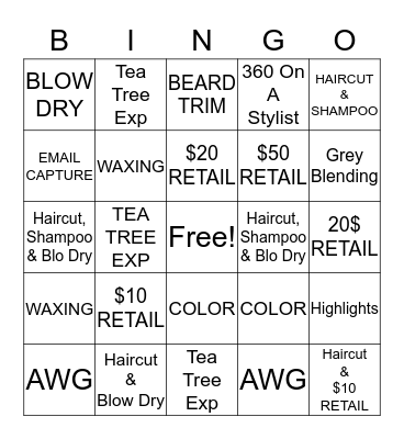 AUGUST CONTEST Bingo Card