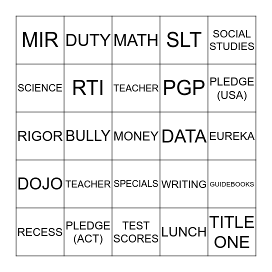 You Glow Girl! Bingo Card