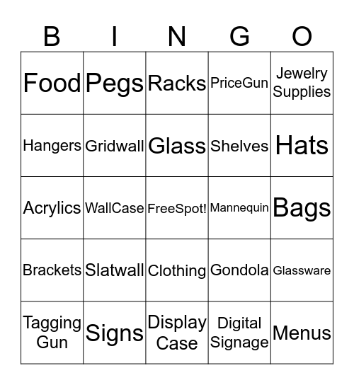 What's in your Store? Bingo Card