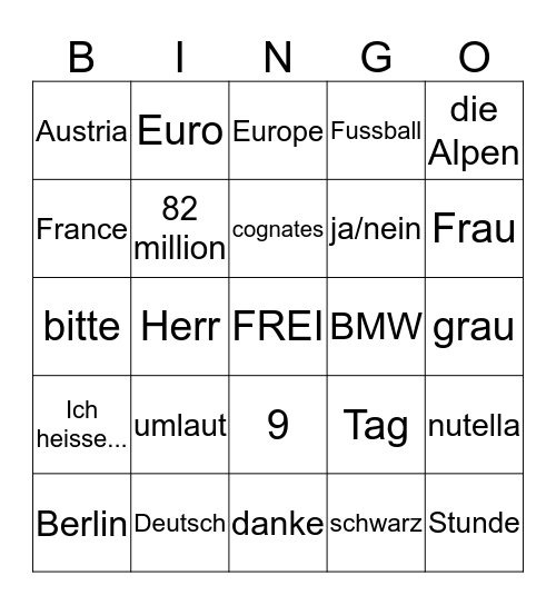 FLEX - Review Bingo Card