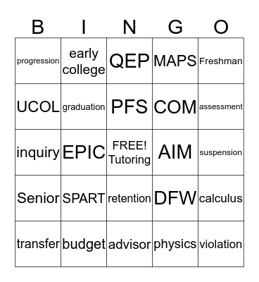 AIM Bingo Card