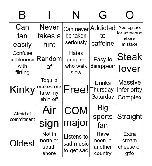 Am I vitor? Bingo Card