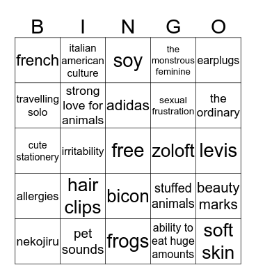 len bingo Card