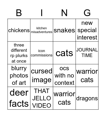 Wolfy BIngo Card