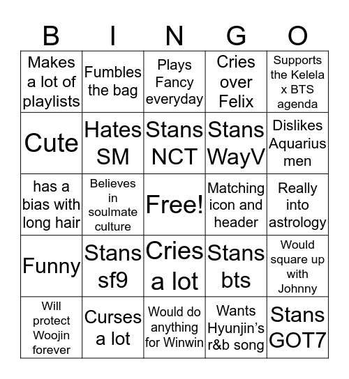 Are you an international shawty Bingo Card