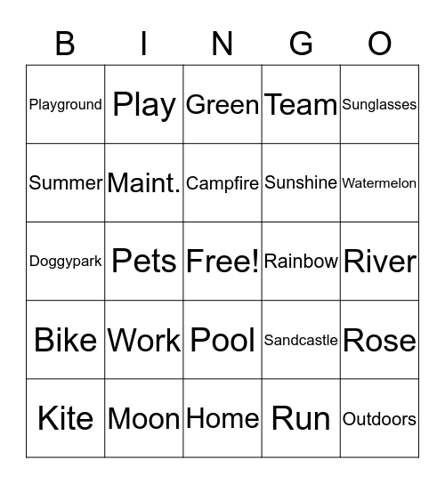 Sheridan Square 2019 Bingo Card