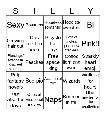 do you kin me? Me, sillyzone? Bingo Card