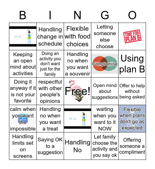 Vacation Bingo Card