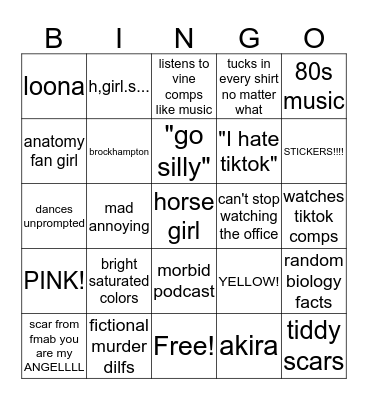 iso bingo Card