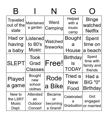 LSR7 Music Staff "Find Someone Who" Bingo Card
