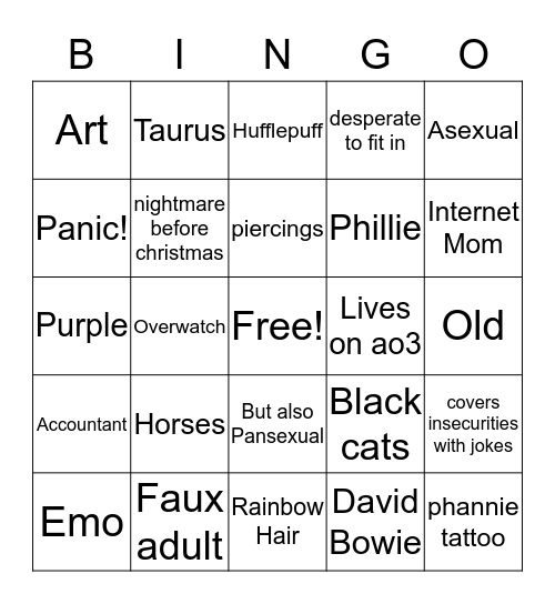 Linds Bingo Card
