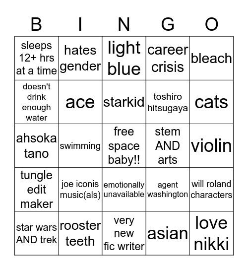 teresa...... Bingo Card