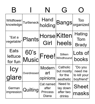 Anna Bingo Card
