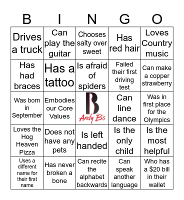 Find Someone Who... Bingo Card