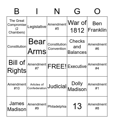 Third 9 Weeks Review Bingo Card
