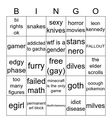 rabbit kin checklist Bingo Card