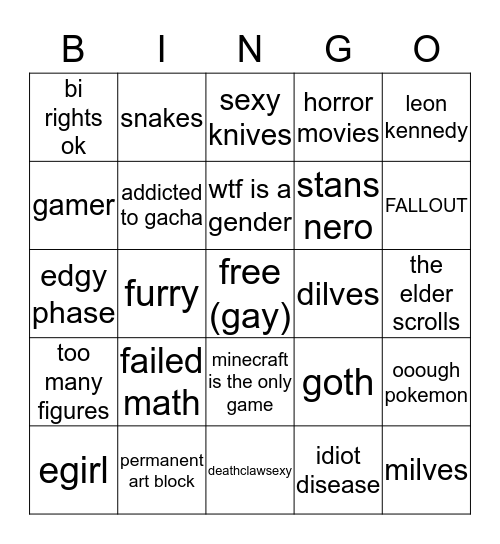 rabbit kin checklist Bingo Card