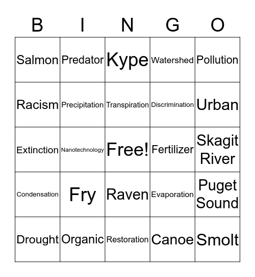 Don't Run Off! Bingo Card