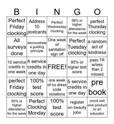 Pot of Gold ft ws Bingo Card
