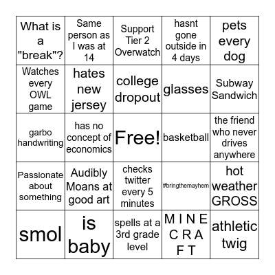 AntwnPls Bingo Card