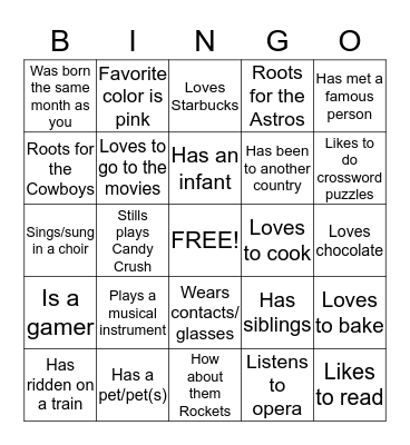 Back to School IceBreaker Bingo Card