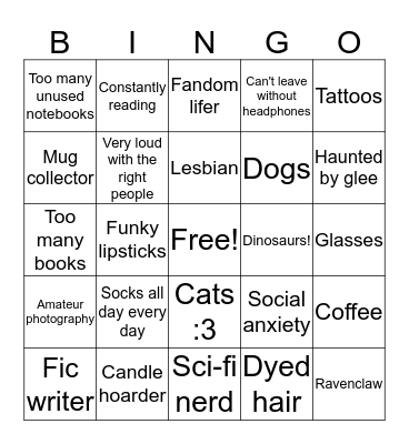 moody bingo Card