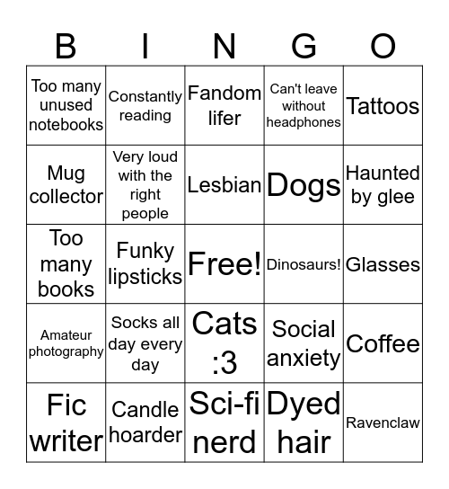 moody bingo Card