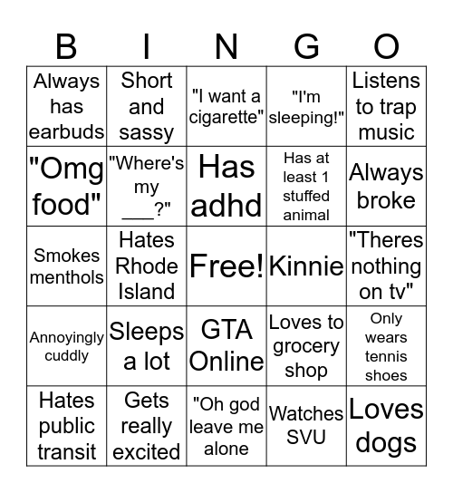 Are u kin with me Bingo Card