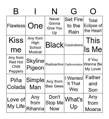 OTB Bingo Card