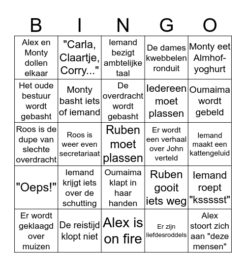 TUIG-BINGO Card