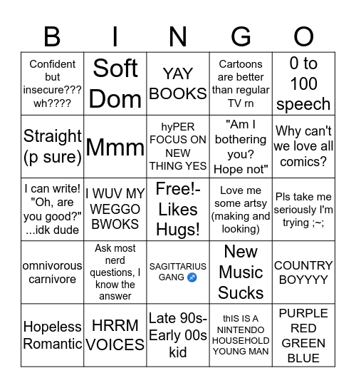 How Similar are you to POOH? Bingo Card