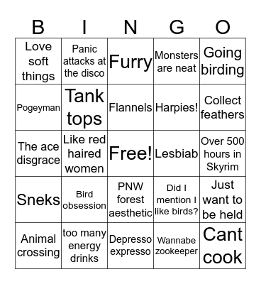 Are you maddie bird? Bingo Card