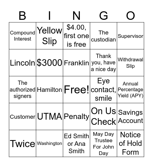 Bingo Card