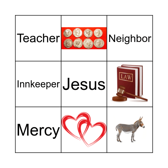 The Good Samaritan Bingo Card