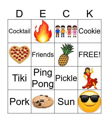 Summer on my mind Bingo Card