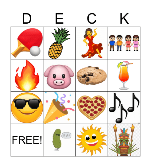 Summer on my mind Bingo Card