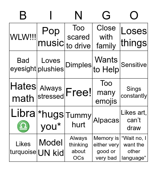 Are You Dove’s Twin? Bingo Card