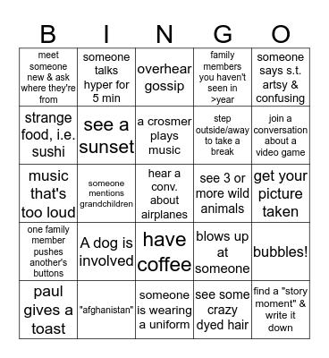 Bingo Card