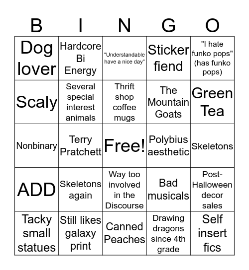 BINGO: Skelekin Edition Bingo Card