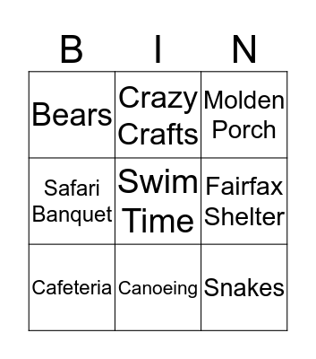 Med Staff Bingo Card