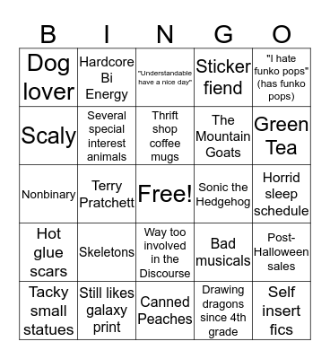 BINGO: Skelekin Edition Bingo Card