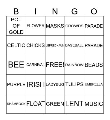 BINGO Card