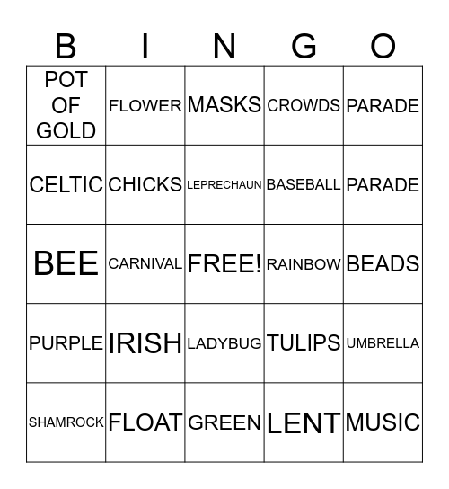BINGO Card