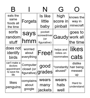 How similar are you to pete Bingo Card