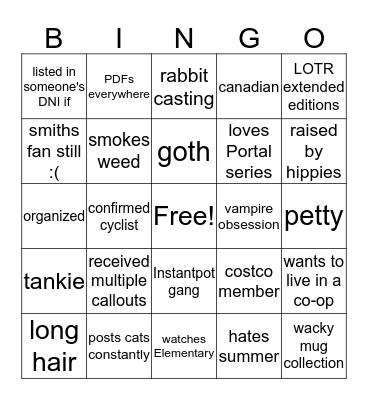 vlad bingo Card