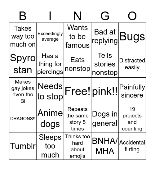 Karwa Kaye uwu Bingo Card