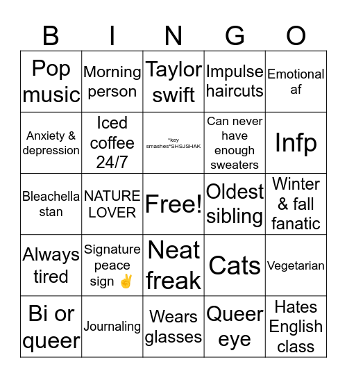 How similar are you to Ebonie // Imbeingdramatic Bingo Card