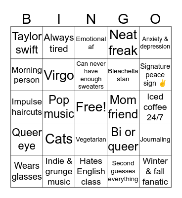 How similar are you to Ebonie // Imbeingdramatic Bingo Card