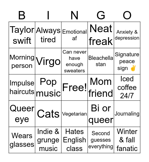 How similar are you to Ebonie // Imbeingdramatic Bingo Card